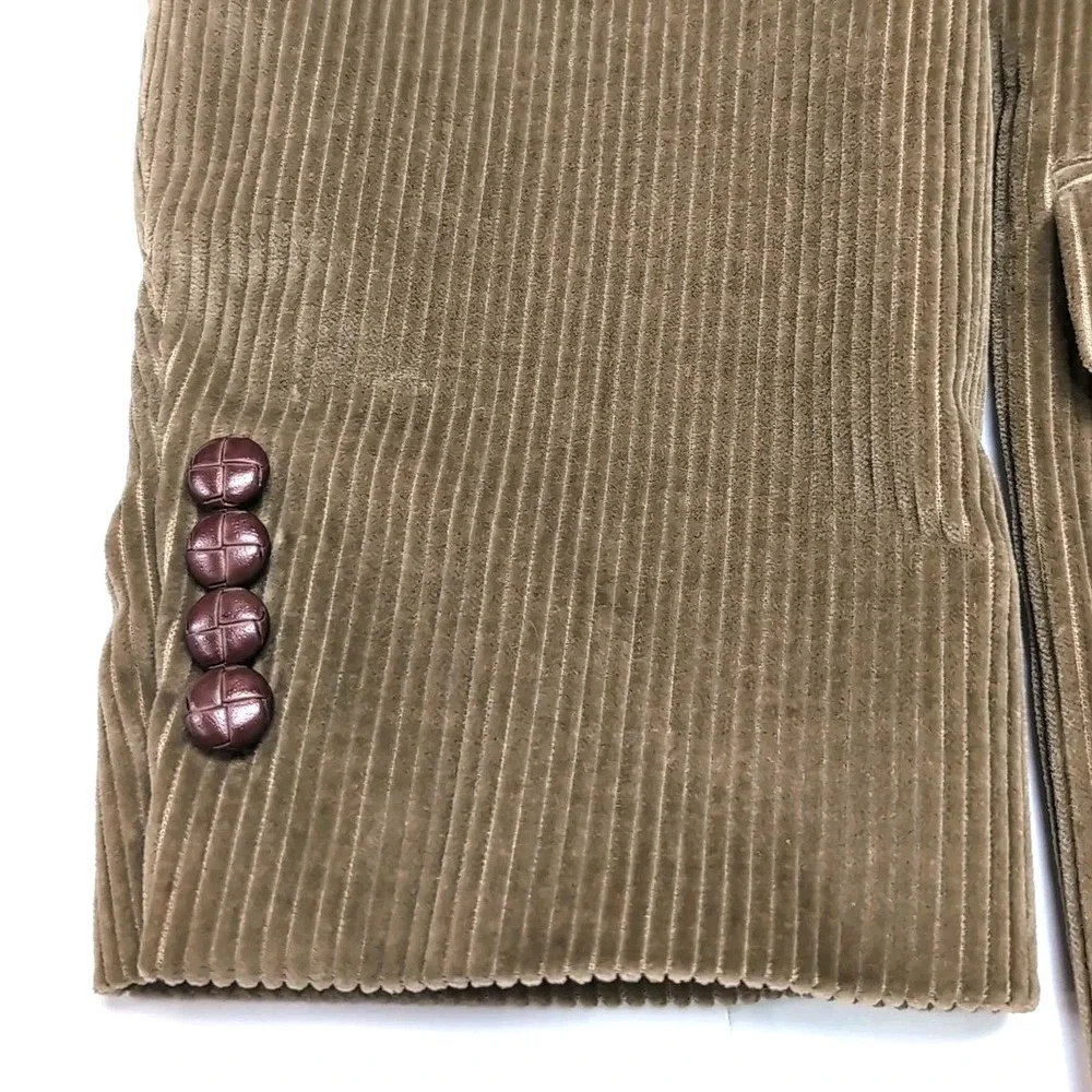 VTG Chaps Ralph Lauren Corduroy‎ Sport Coat Mens L Brown 3 Button Jacket Blazer